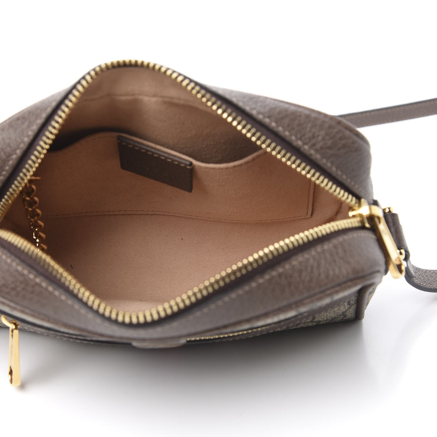 GG Supreme Monogram Web Mini Ophidia Shoulder Bag Brown