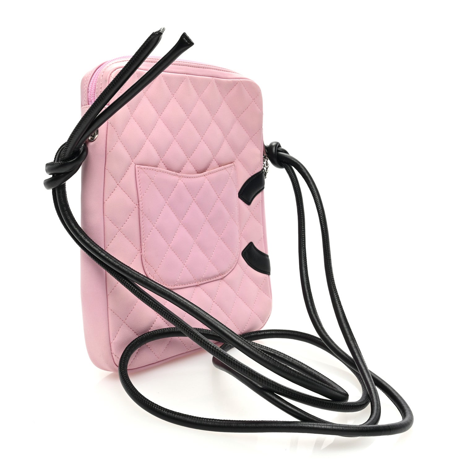 Chanel Calfskin Quilted Medium Cambon Messenger Pink Black 3 of 10
