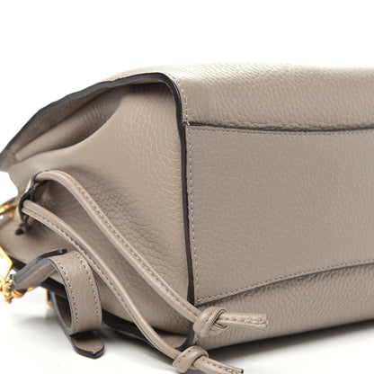 Mulberry Heavy Grain Small Iris Tote Powder Grey Dark Clay 9 of 10