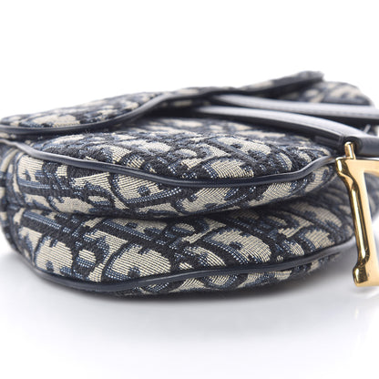Christian Dior Oblique Mini Saddle Bag Blue 6 of 11