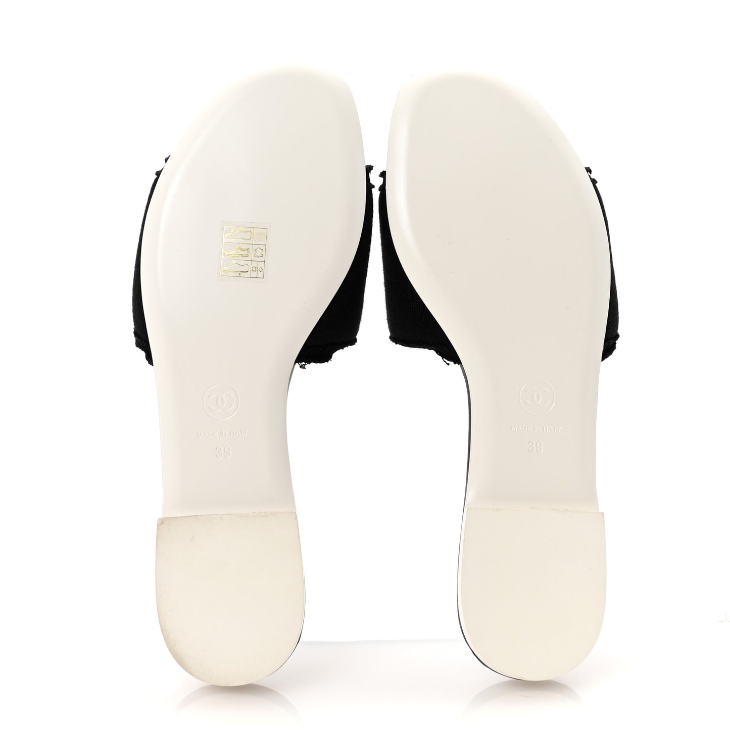 Jersey Knit CC Mules 39 Black