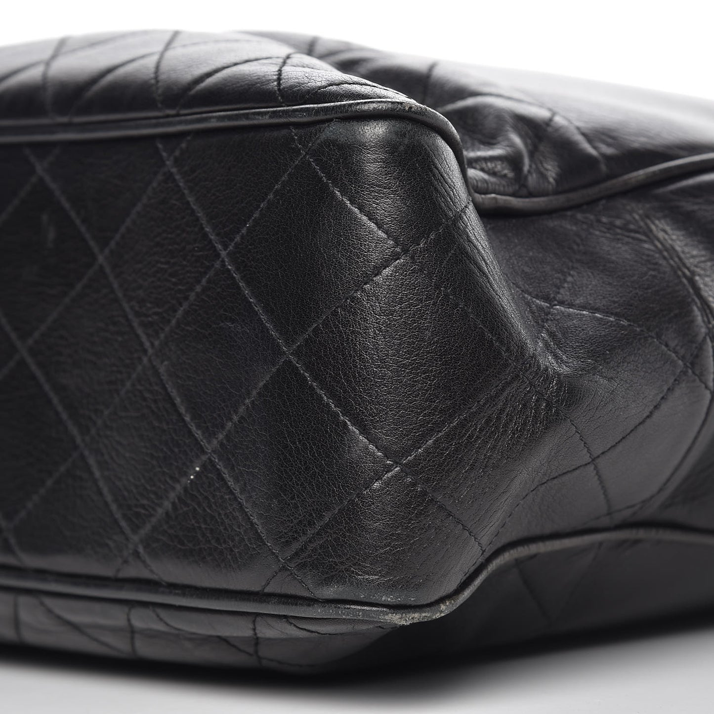 Lambskin Quilted Tote Black
