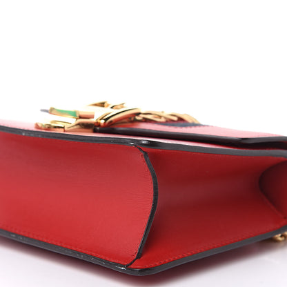 Gucci Calfskin Mini Sylvie Chain Shoulder Bag Hibiscus Red 11 of 12