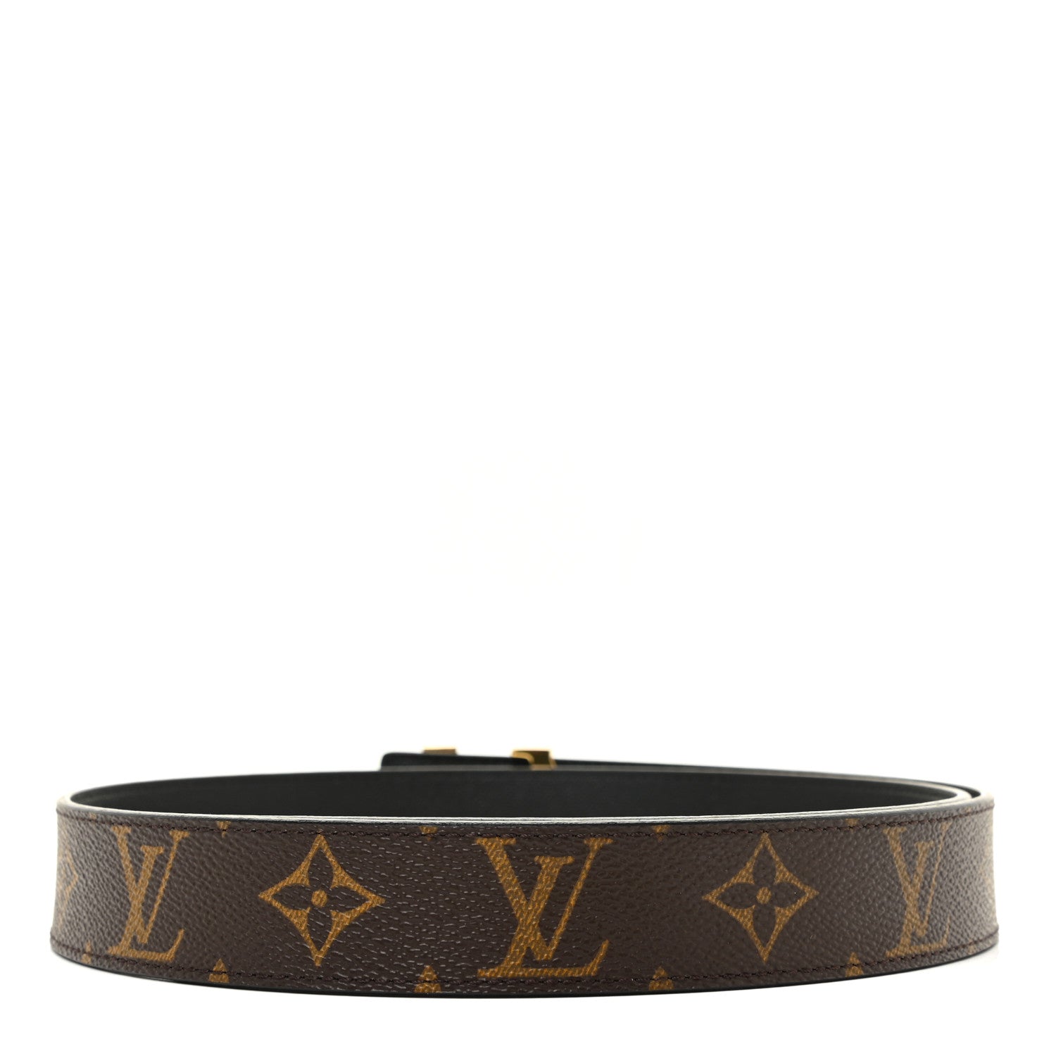 Louis Vuitton Calfskin Monogram 30mm LV Initiales Reversible Belt 85 34 Black 2 of 6