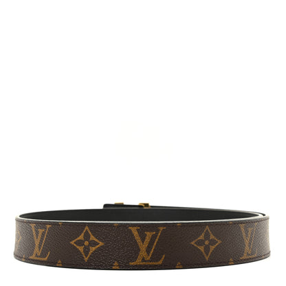 Louis Vuitton Calfskin Monogram 30mm LV Initiales Reversible Belt 85 34 Black 2 of 6