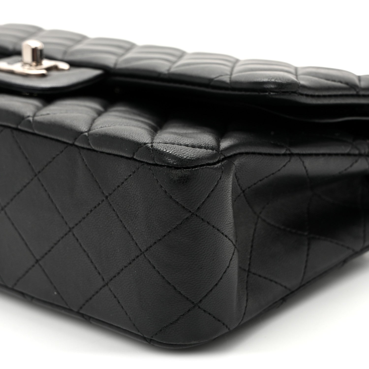 Chanel Lambskin Quilted Medium Double Flap  Black 10 of 10