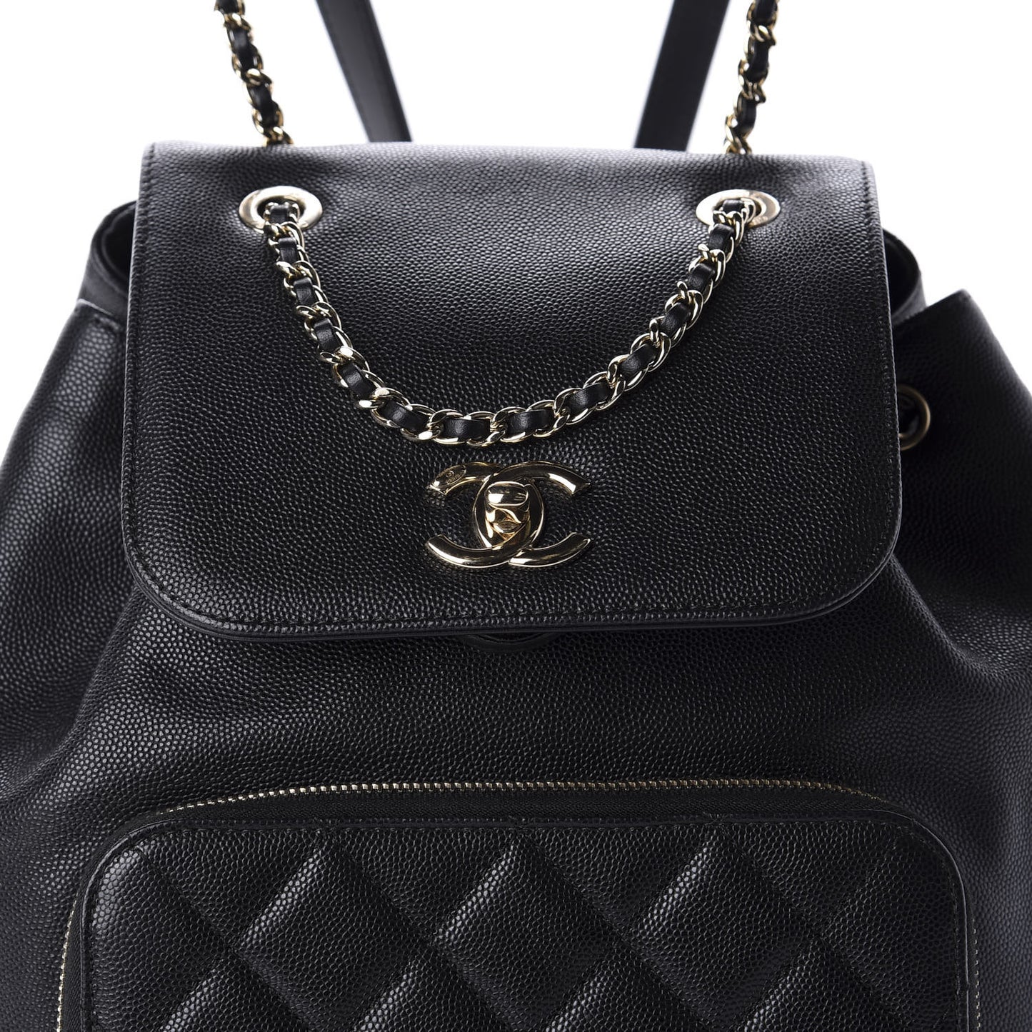 Caviar Quilted Business Affinity Backpack Black