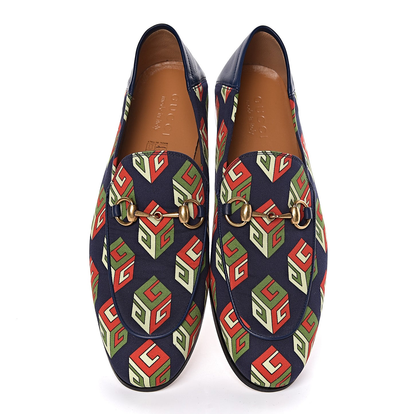 Satin Lambskin Mini GG Wallpaper Mens Brixton Horsebit Loafers 7.5 Royal Blue Blue Agata