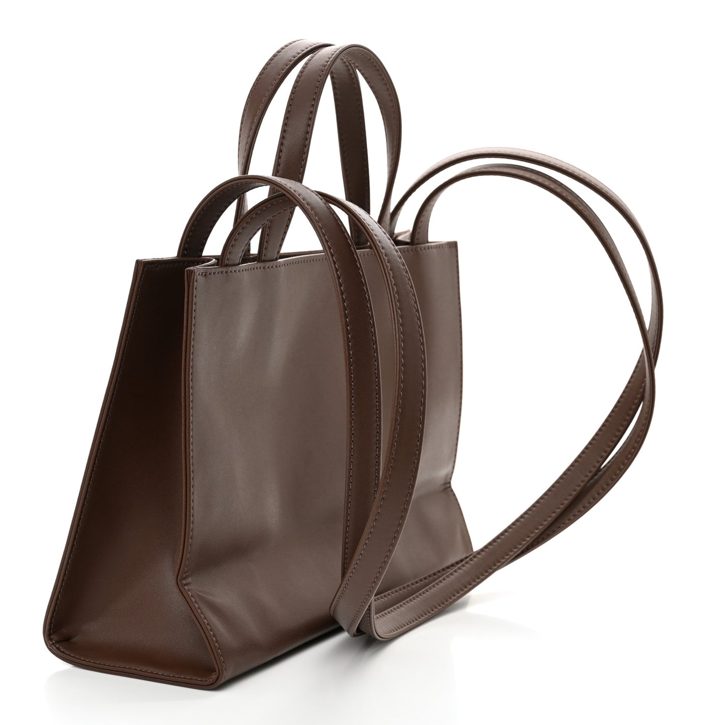 Vegan Leather Shmedium Shopping Bag Chocolate