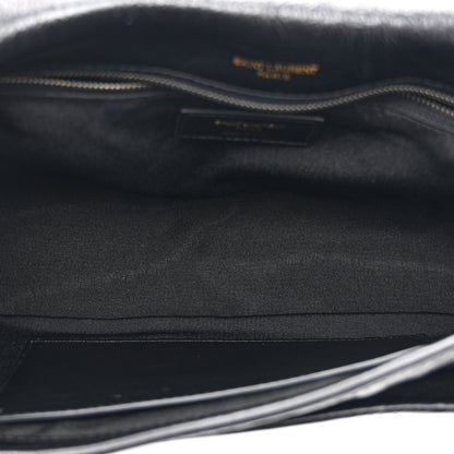 Saint Laurent Crinkled Calfskin Matelasse Monogram Medium Niki Chain Satchel Black 5 of 10