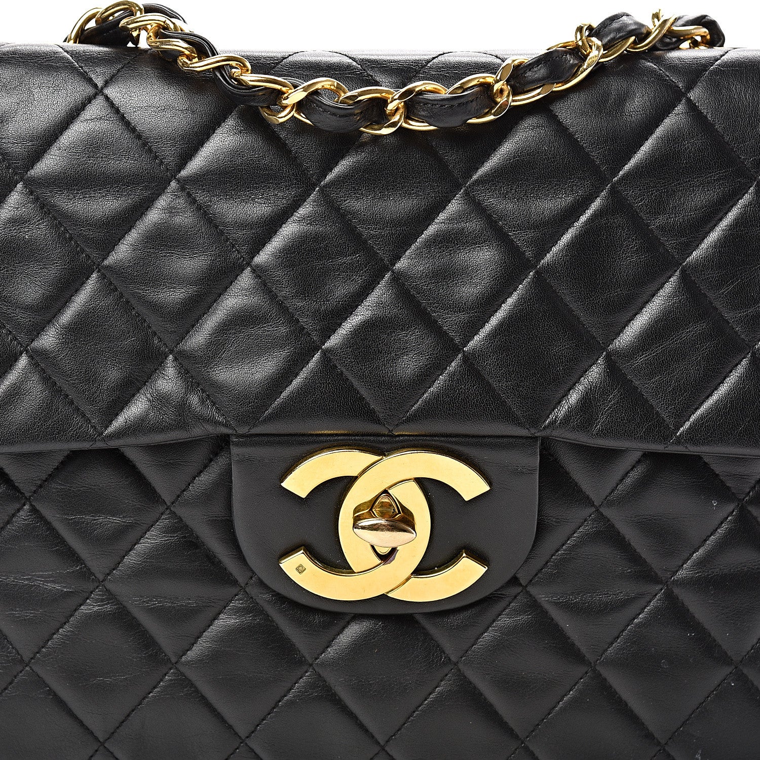 Chanel Lambskin Quilted XL Jumbo Single Flap Black 7 of 19