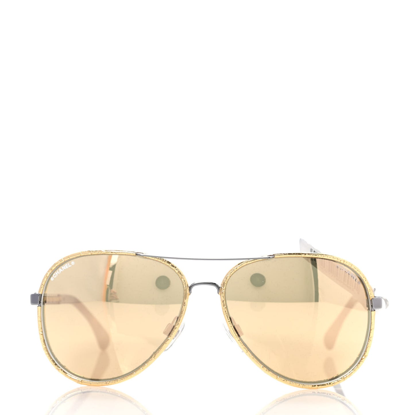 Metal Mirrored Pilot Winter Sunglasses 4219-Q Gold
