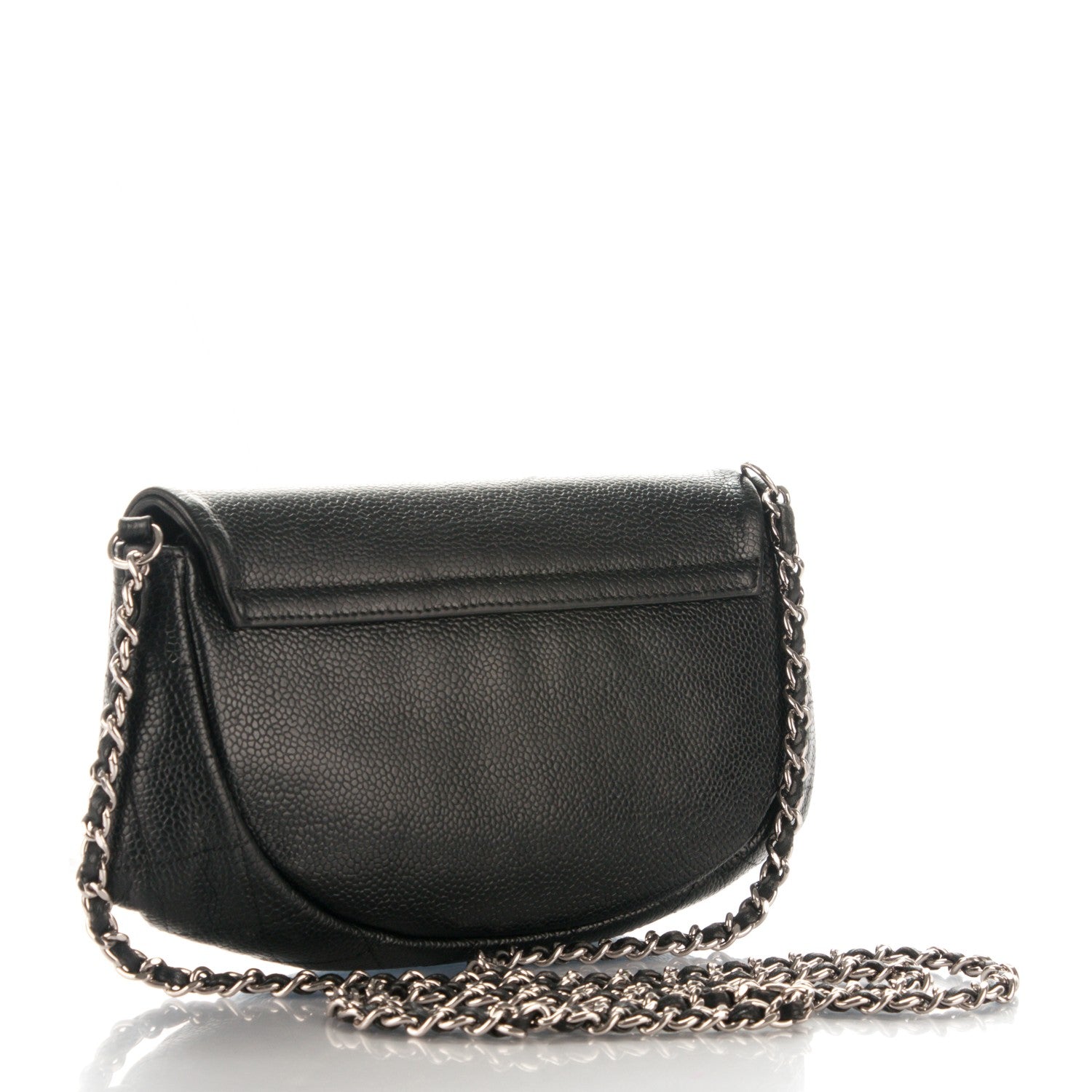 Chanel Caviar Half Moon Wallet On Chain WOC Black 3 of 9