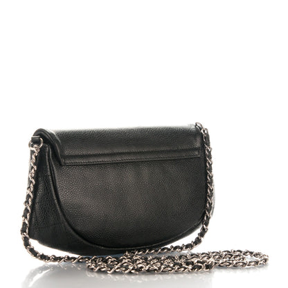 Chanel Caviar Half Moon Wallet On Chain WOC Black 3 of 9