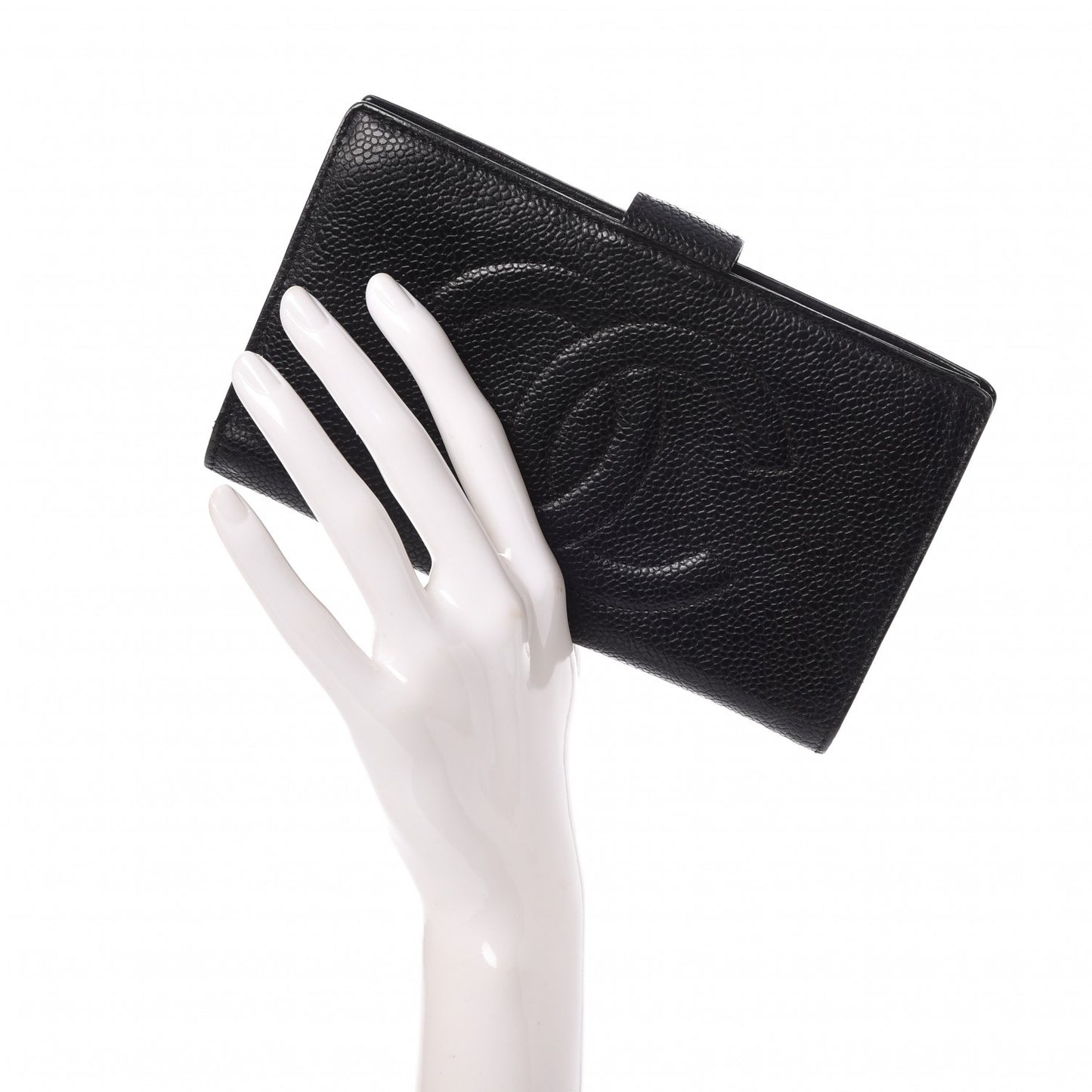 Caviar Timeless CC French Wallet Black