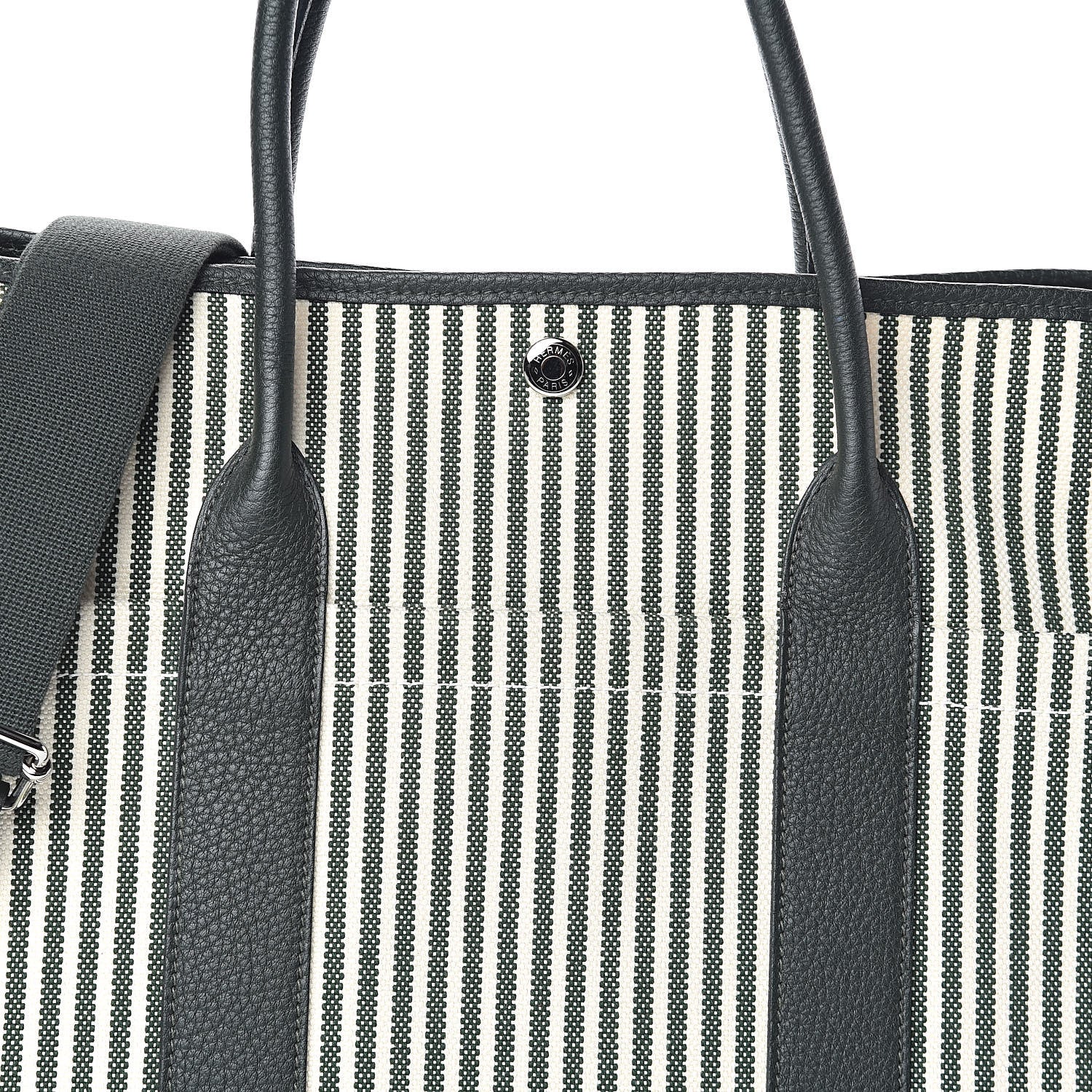 Hermes Toile Vache Country Garden Party Pockets 36 MM Tote Ecru Vert Anglais Vert Fonce 8 of 10
