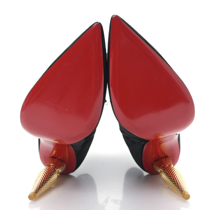 Christian Louboutin Suede Lipbooty 100 Booties 37 Black 5 of 7