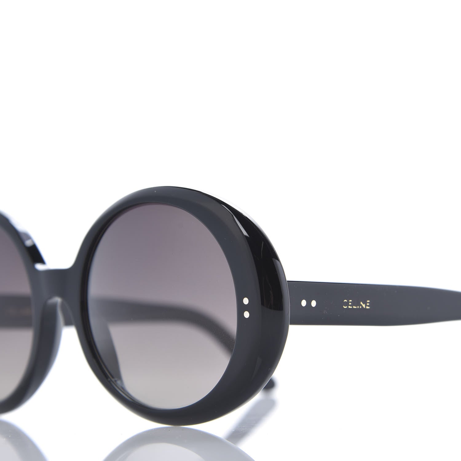 Celine Acetate Polarized Oval Sunglasses CL 40065I Black 7 of 7