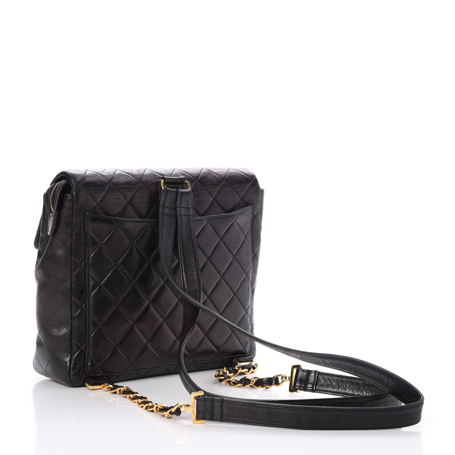 Chanel Lambskin Quilted Backpack Black 3 of 9