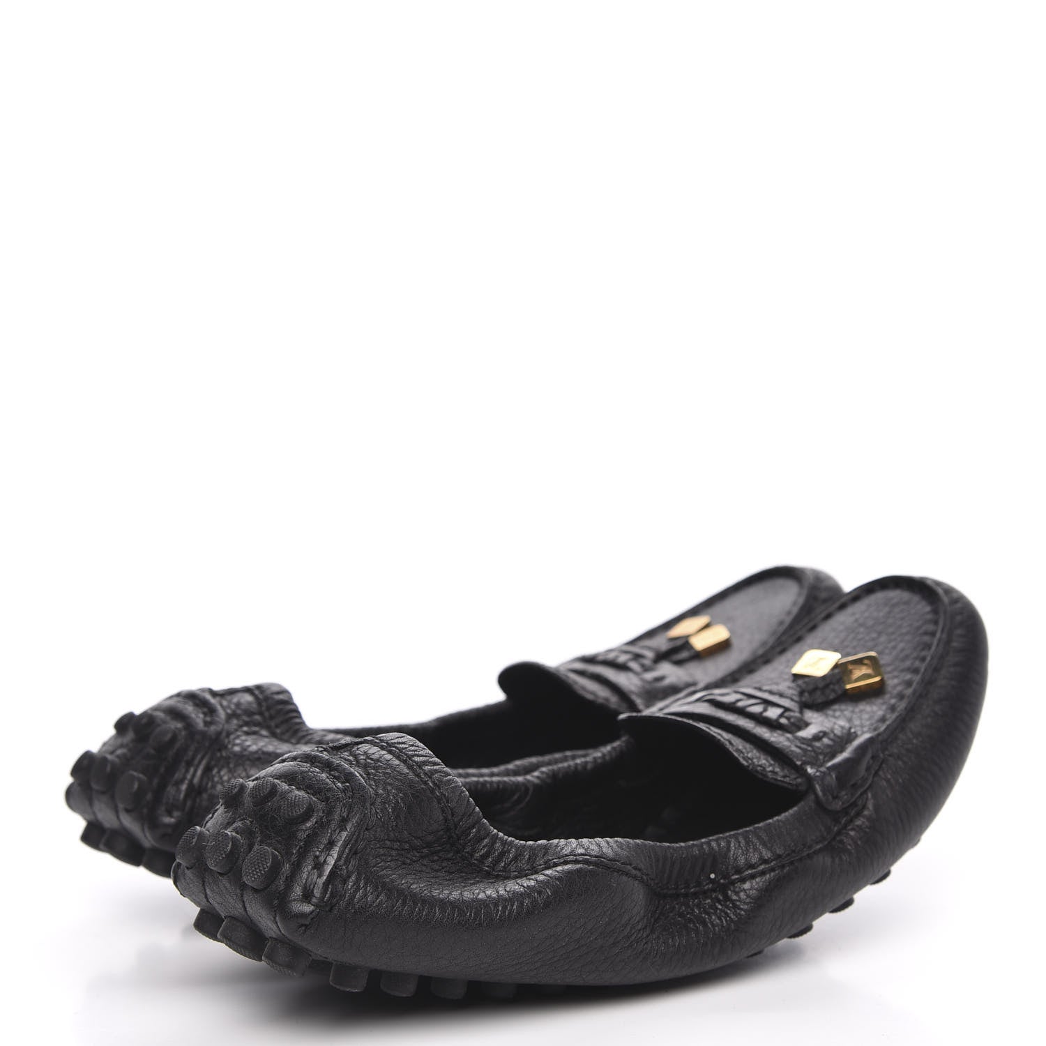 Louis Vuitton Calfskin Lemon Ballerina Flats 38 Black 4 of 7