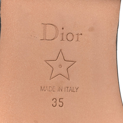 Christian Dior Canvas Bandana Embroidered Dway Flat Slide Sandals 35 Natural Marron 7 of 9