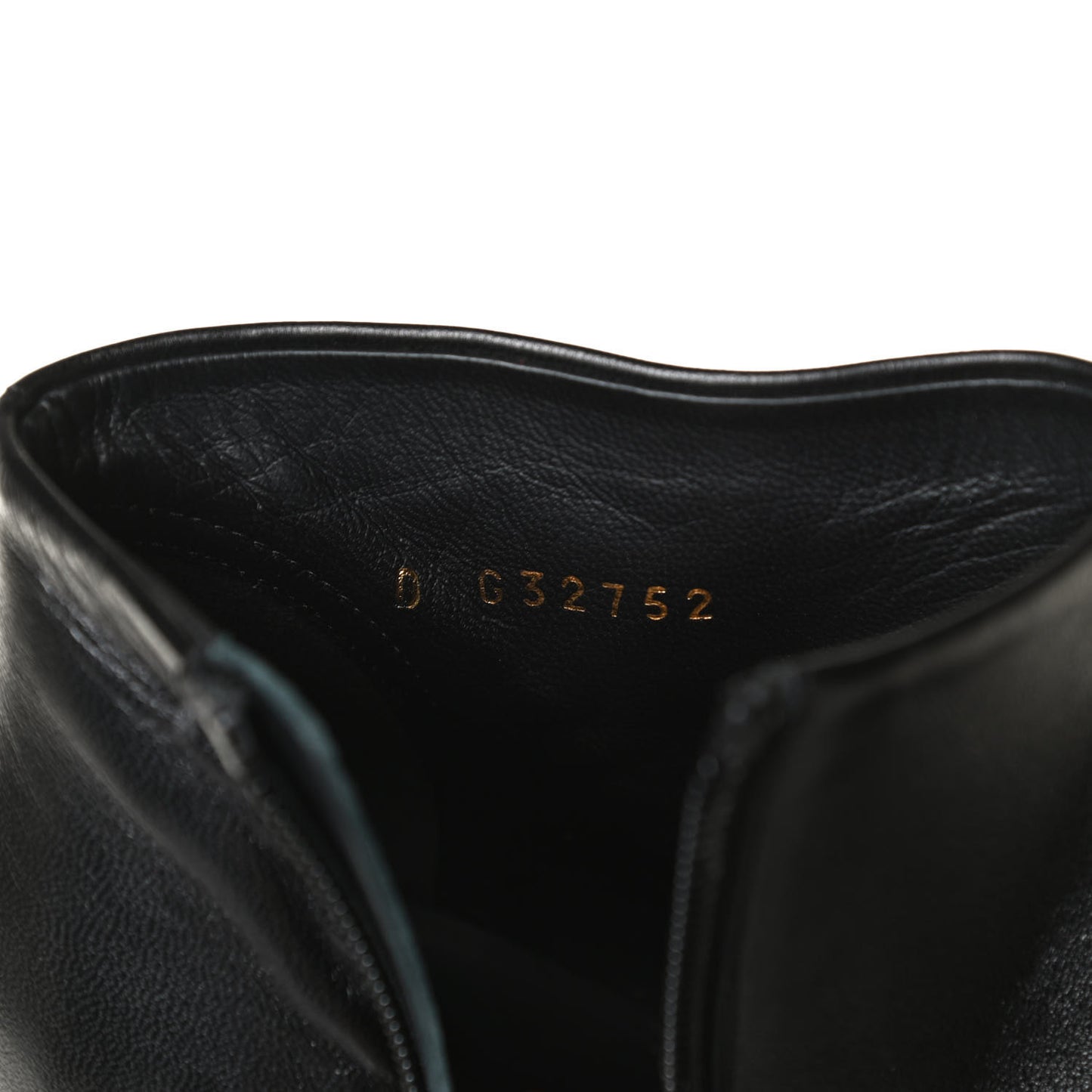 Lambskin Grossgrain Pearl Cap Toe Boots 35 Black