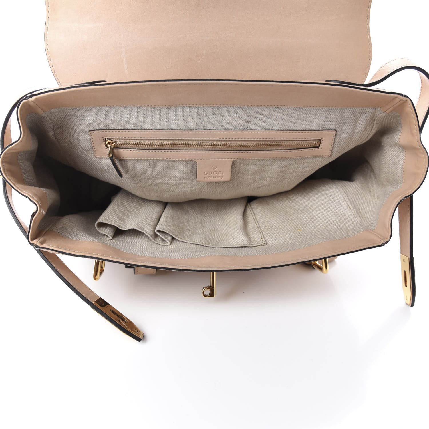 Gucci Calfskin Handmade Medium Top Handle Bag Taupe 5 of 14