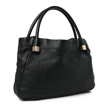 Chanel Calfskin CC Dice Tote Bag Black 3 of 9