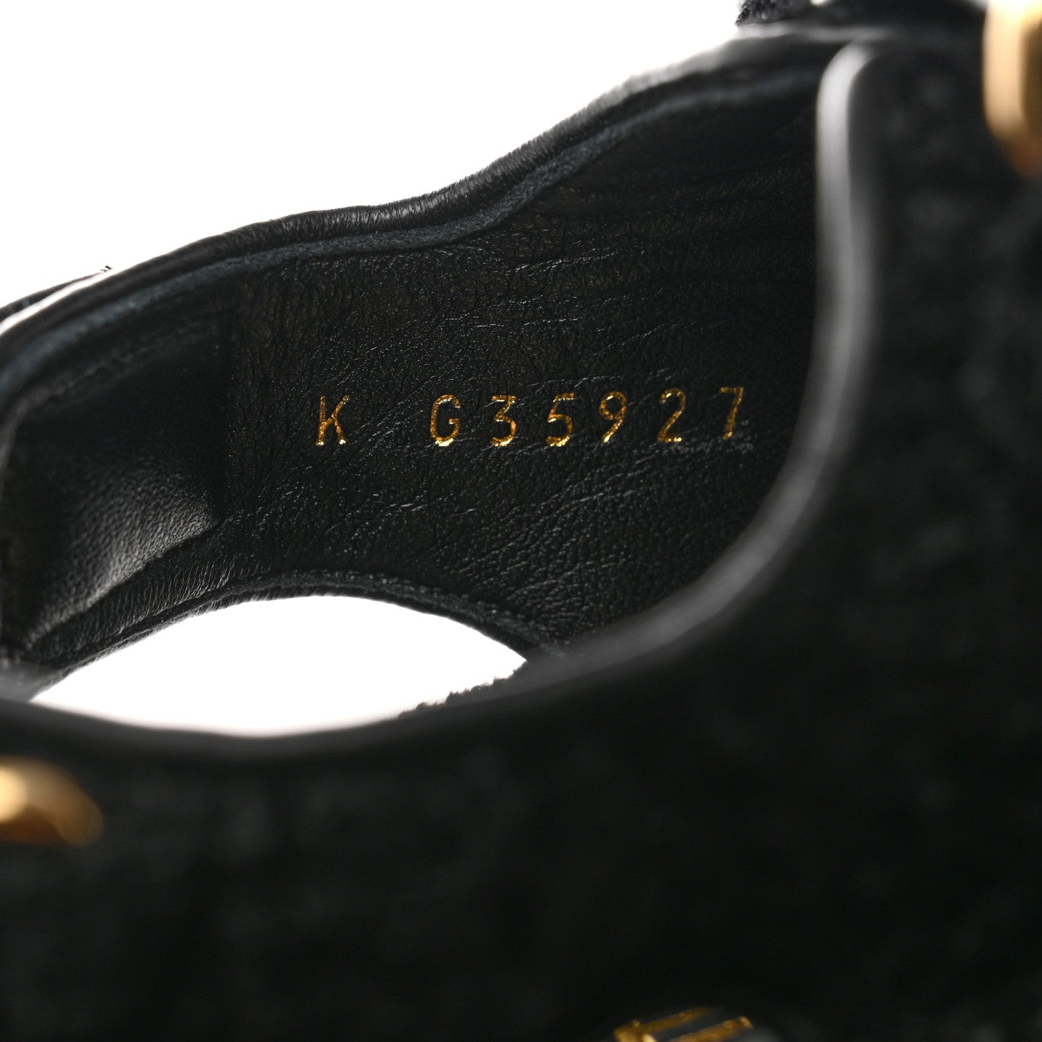 Chanel Tweed Velcro Dad Sandals 35 Black 6 of 9