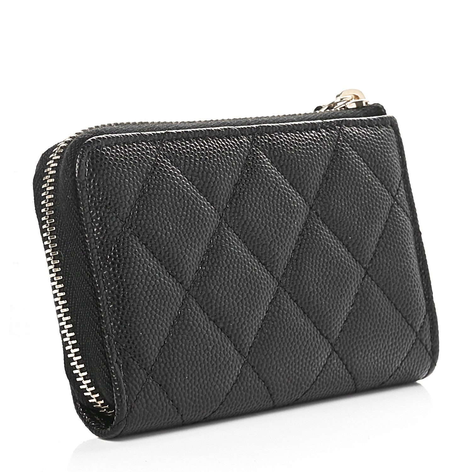 Chanel Caviar Quilted Zipped Key Holder Case Black 3 of 9