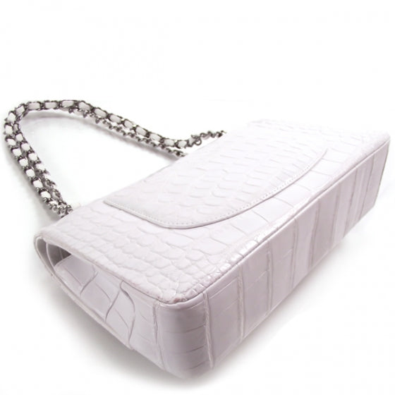 Chanel Crocodile Classic Flap White 5 of 12