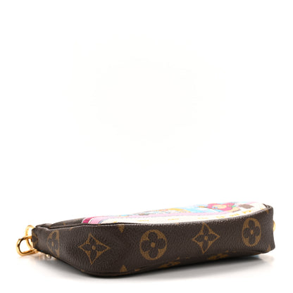 Louis Vuitton Monogram 2022 Christmas Animation Tokyo Mini Pochette Accessories Blue 4 of 8