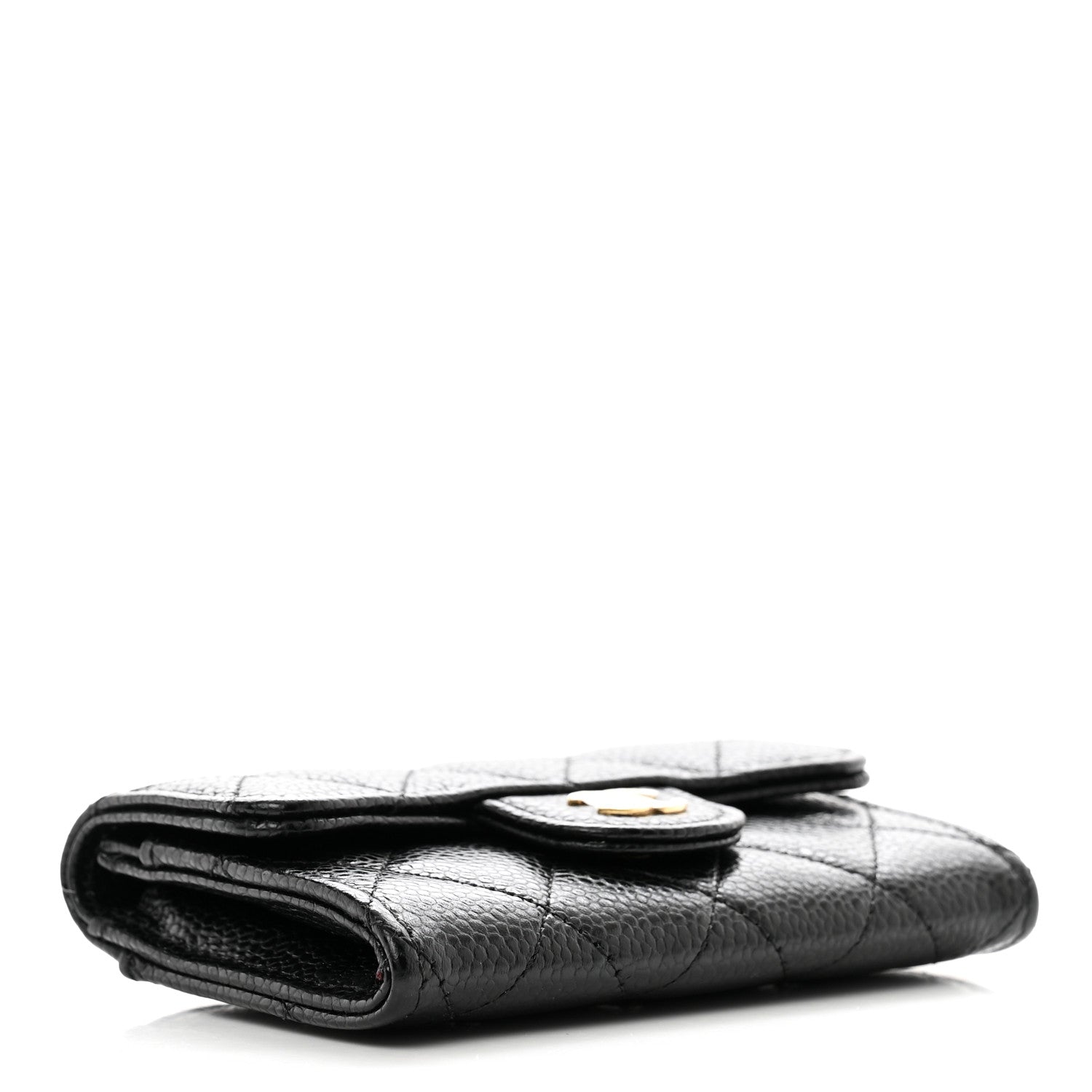 Chanel Caviar Quilted Flap Card Holder Wallet Black 4 of 9