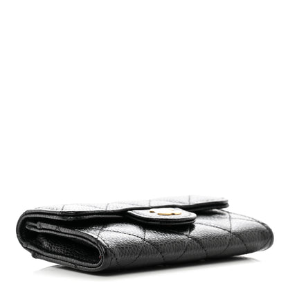 Chanel Caviar Quilted Flap Card Holder Wallet Black 4 of 9