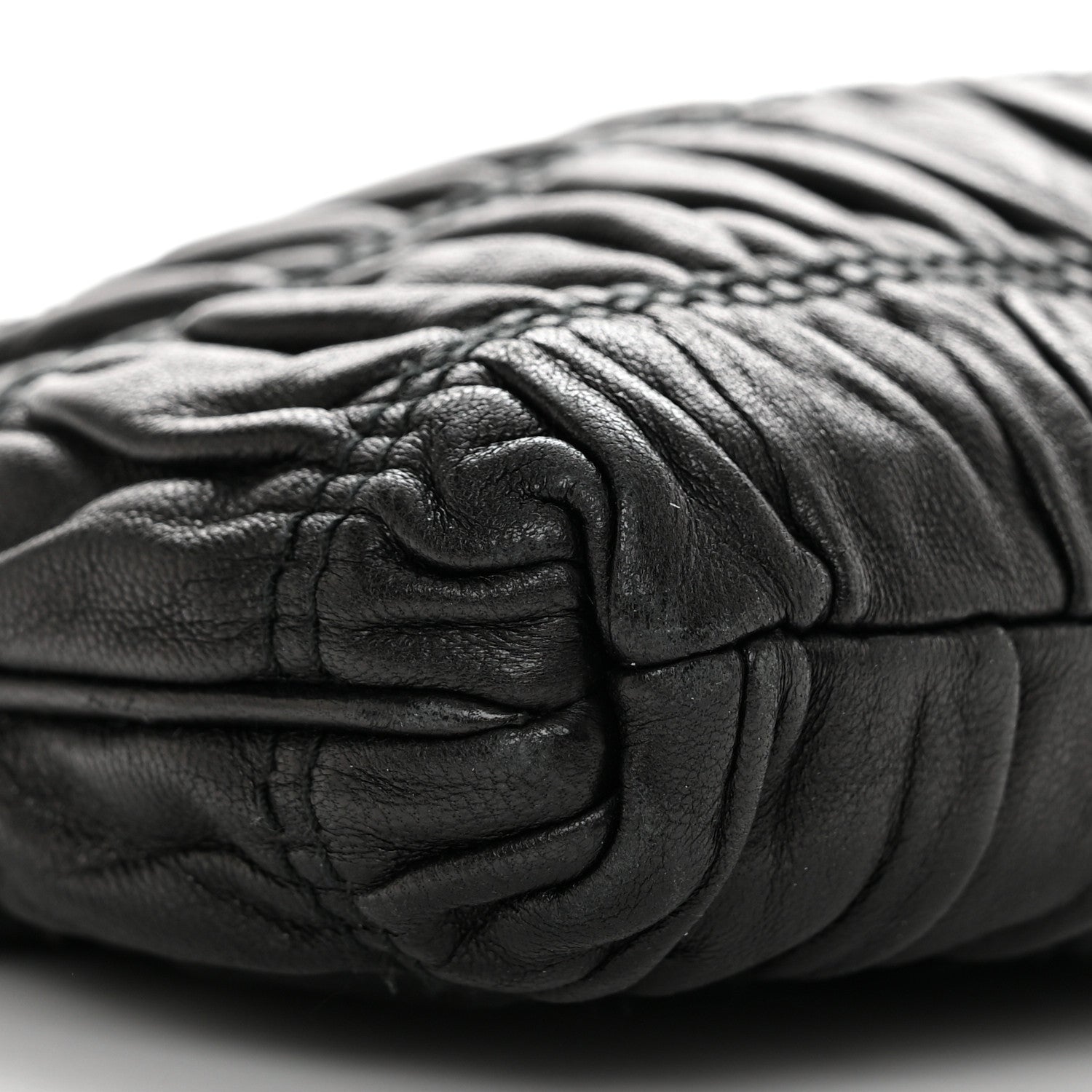 Prada Nappa Gaufre Chain Shoulder Bag Black 8 of 10