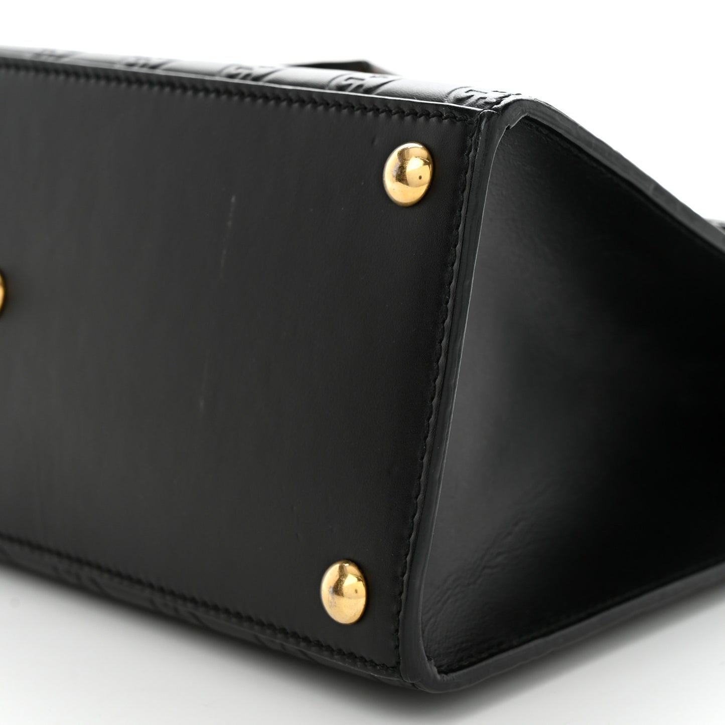 Guccissima Signature Small Padlock Top Handle Bag Black