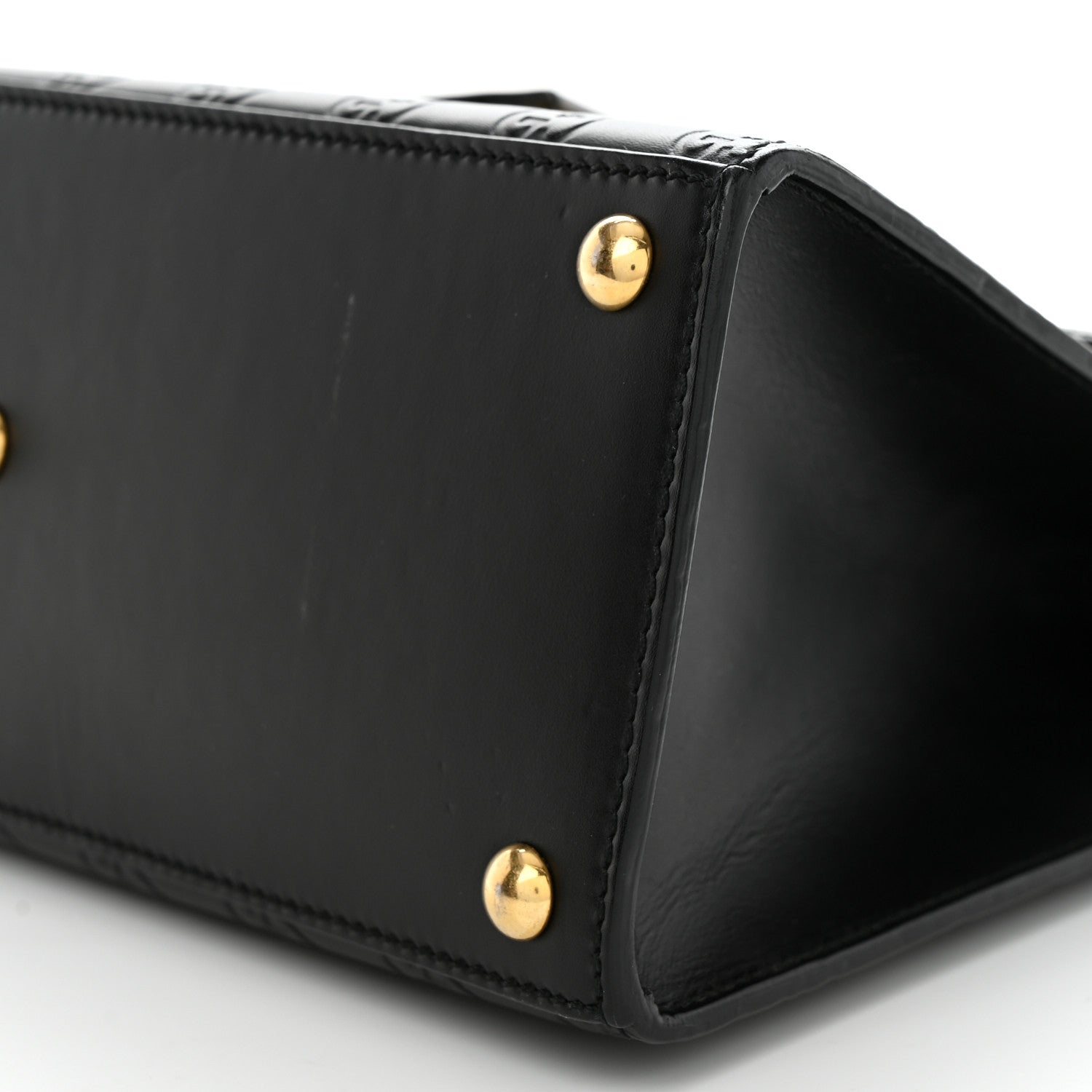 Gucci Guccissima Signature Small Padlock Top Handle Bag Black 10 of 11
