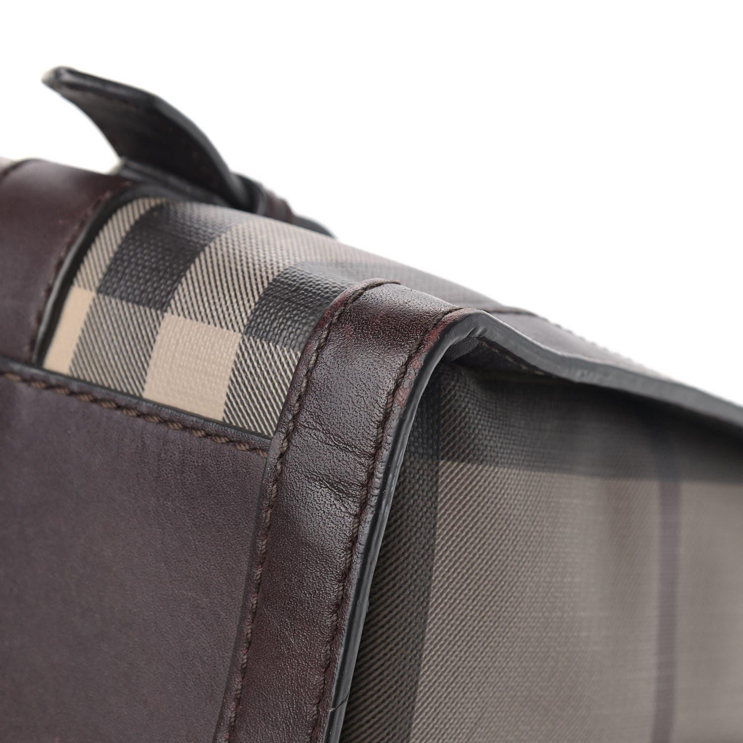 Burberry Smoked Check Medium Alchester Bowling Bag Plum 7 of 21
