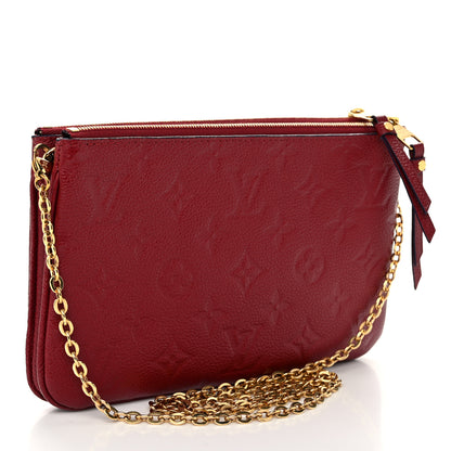 Louis Vuitton Empreinte Double Zip Pochette Cherry Berry 3 of 11