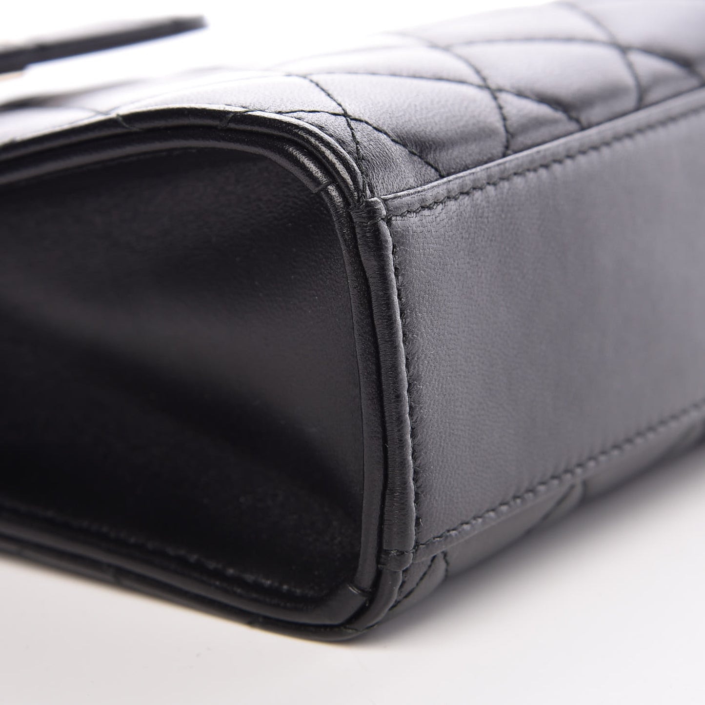 Lambskin Quilted Trendy CC Phone Holder Black
