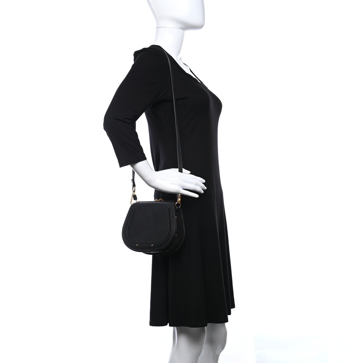 Chloe Calfskin Small Nile Bracelet Bag Black 1 of 13