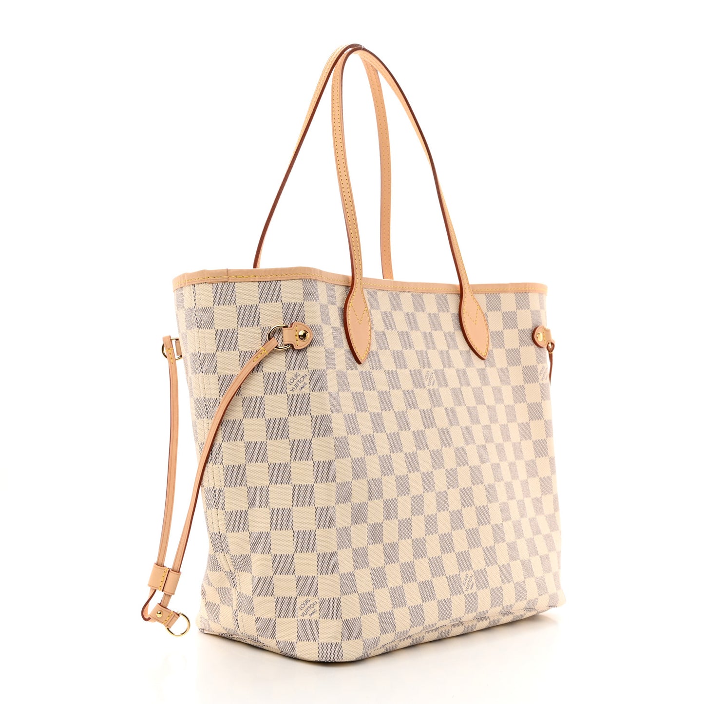 LOUIS VUITTON Damier Azur Neo Neverfull MM Rose Ballerine