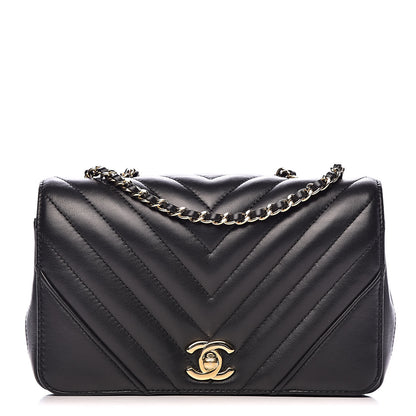 Chanel Calfskin Chevron Quilted Mini Statement Flap Black 1 of 14