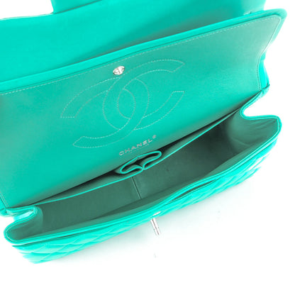 Chanel Lambskin Quilted Jumbo Double Flap Green 5 of 15