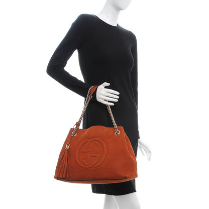 Gucci Vitello Range Medium Soho Chain Shoulder Bag Old Whisky 2 of 14