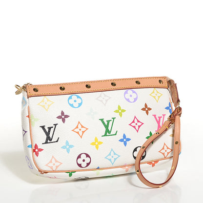 Louis Vuitton Monogram Multicolor Pochette Accessories White 3 of 7