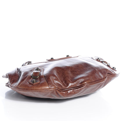 Balenciaga Chevre Oval Clutch Truffle 4 of 10