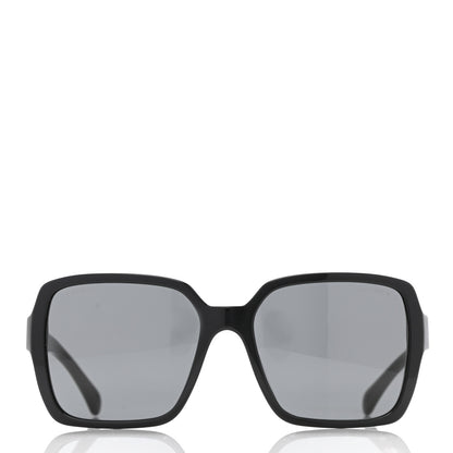 Chanel Acetate Polarized Square Sunglasses 5408 Black 2 of 8