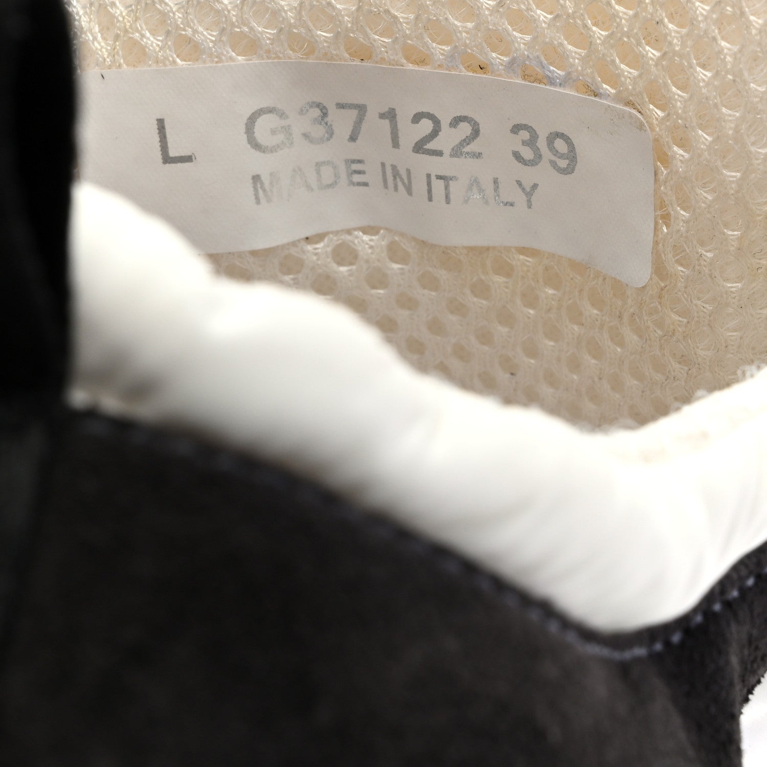 Chanel Nylon Suede Calfskin CC Sneakers 39 White Dark Grey 8 of 9