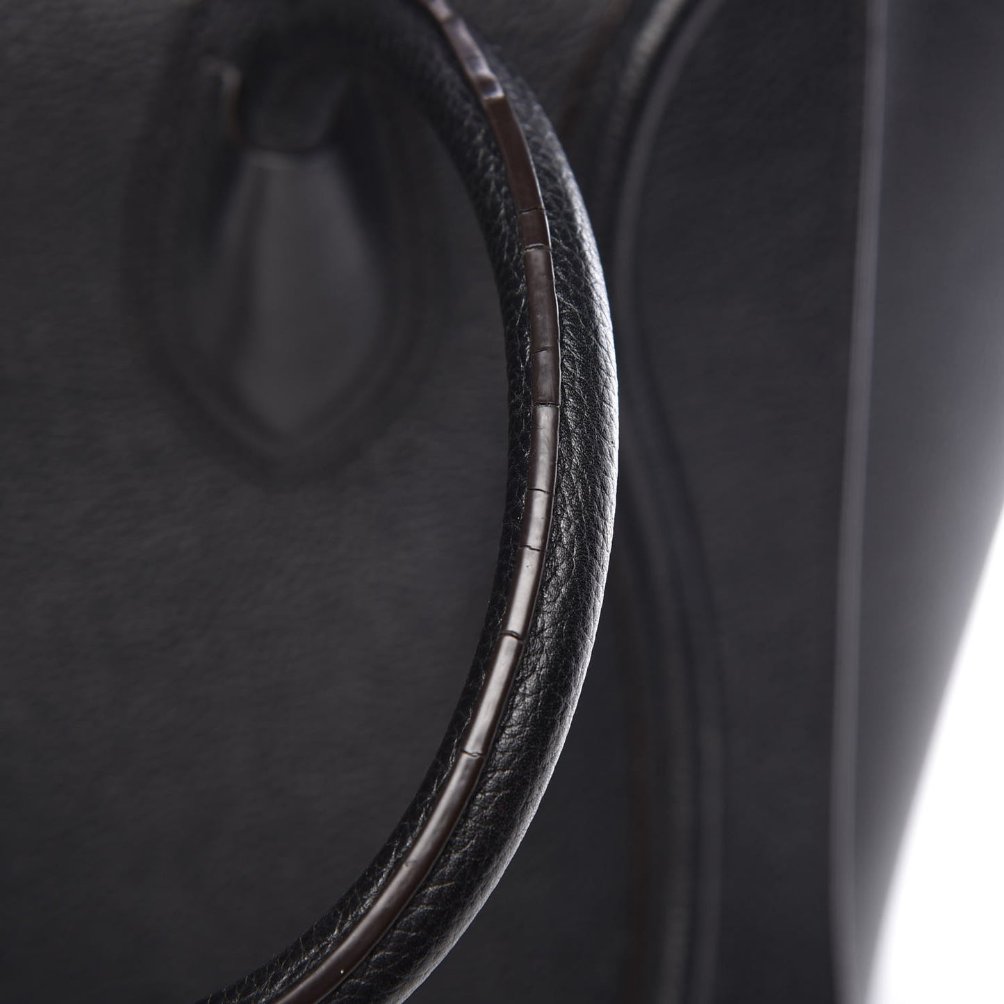 Drummed Calfskin Mini Luggage Black
